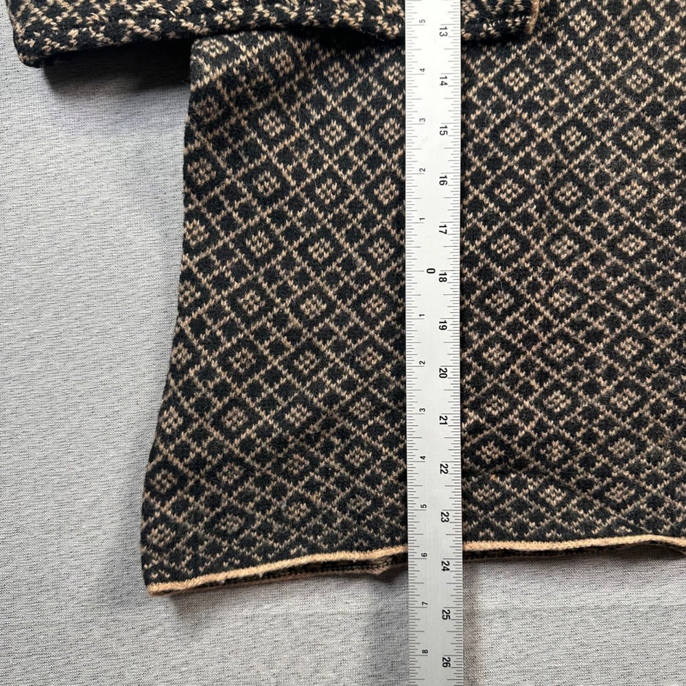 Eddie Bauer Fair Isle Knit Sweater Womans 2XL 100% Lambswool Half Zip Collar - Picture 4 of 9
